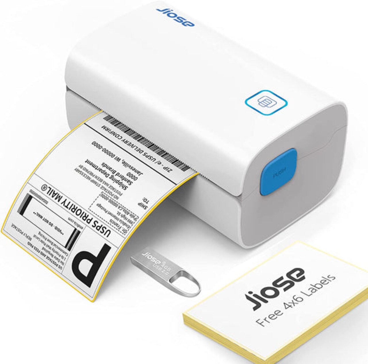 Jiose 4x6 Shipping Label Printer High-Speed High-Quality Printing for Seamless Package Addressing